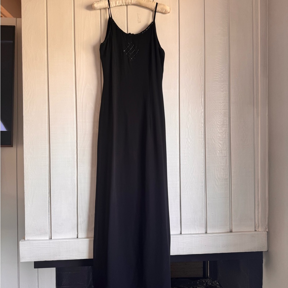 Vintage Black Chiffon Gown